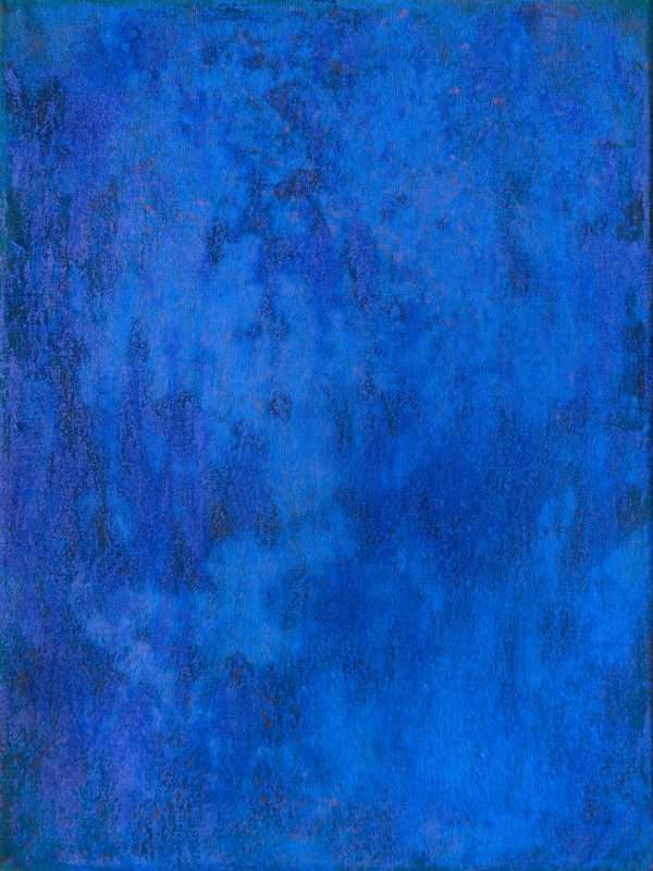 Ultramarine, a mineral pigment painting on linen by Weseeclearly