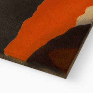 Close-up detail of “The Bond Between Thunder and Dawn” by Weseeclearly (Winston Chmielinski), showing printed canvas texture and the photographed edge wrap.