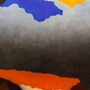 Original painting titled “The Bond Between Thunder and Dawn” by Weseeclearly, showing layered color fields and smooth blends on canvas.