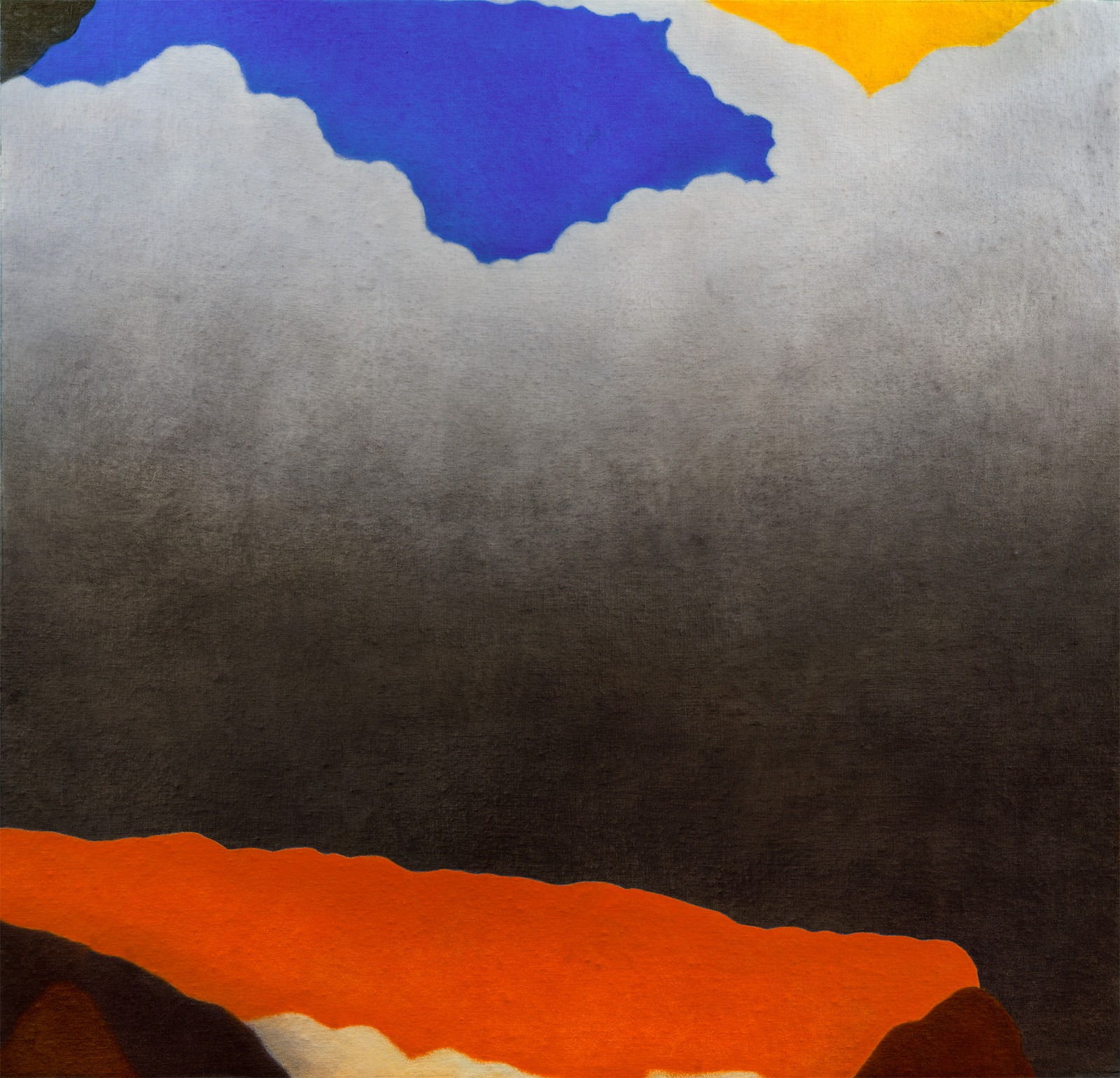 Original painting titled “The Bond Between Thunder and Dawn” by Weseeclearly, showing layered color fields and smooth blends on canvas.